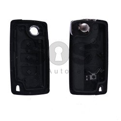 Key Shell (Flip) for Peugeot 408 Buttons:3 / Blade signature: NE78 / (With Logo)