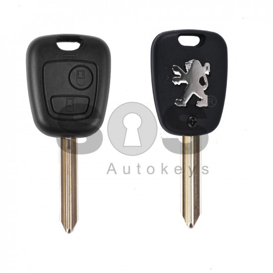 Key Shell (Regular) for Peugeot Buttons:2 / Blade signature: SX9 / (With Logo)