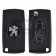 Key Shell (Flip) for PSA Buttons:2 / Blade signature: HU83 / (With a battery) / (With Logo)