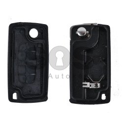 Key Shell (Flip) for Peugeot 408 Buttons:2 / Blade signature: NE78 / (With Logo)