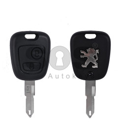 Key Shell (Regular) for Peugeot Buttons:2 / Blade signature: NE72 / (2O6 Facelift) / (With Logo)