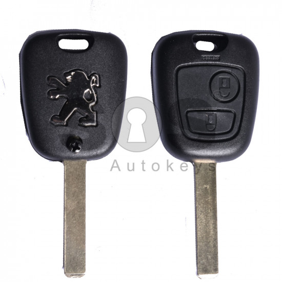 Key Shell (Regular) for Peugeot Buttons:2 / Blade signature: VA2 / (With Logo)