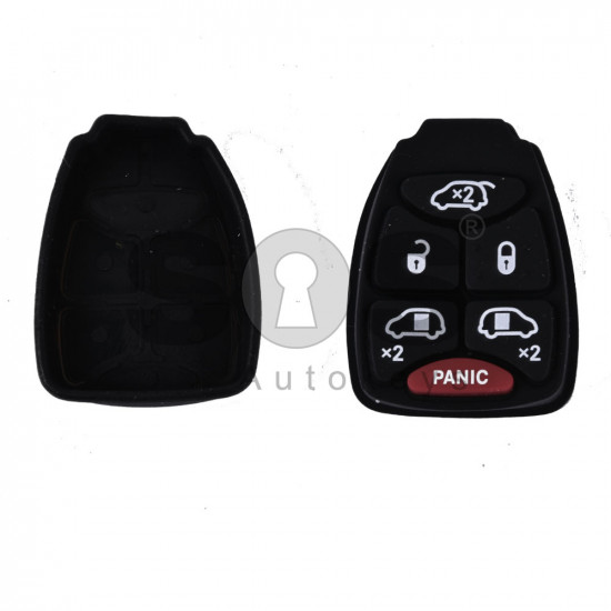 Rubber Buttons for Chrysler / Dodge / Jeep Buttons:5+1 Panic