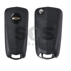 Key Shell (Flip) for Chevrolet Captiva Buttons:2 / Blade signature: YM27 / (With Logo)
