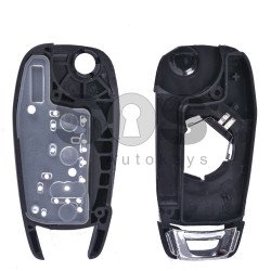 Key Shell (Flip) for Chevrolet Buttons:3 / Blade signature: HU100 / (With Logo) / (New Flip)