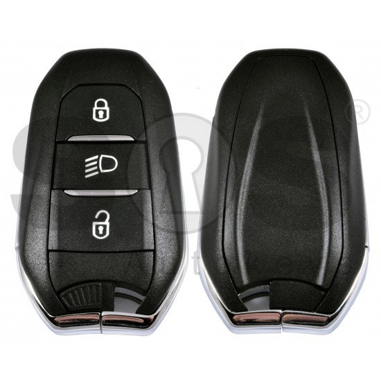 Key Shell (Smart) for Peugeot /Citroen / Buttons:3 / Blade Signature:   HU83 / (Without Logo) / lIGHT BUTTON 