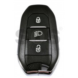 Key Shell (Smart) for Peugeot /Citroen / Buttons:3 / Blade Signature:   HU83 / (Without Logo) / lIGHT BUTTON 