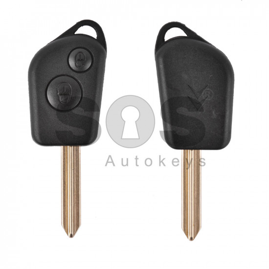 Key Shell (Regular) for Citroen Buttons:2 / Blade signature: SX9 / (With Logo)