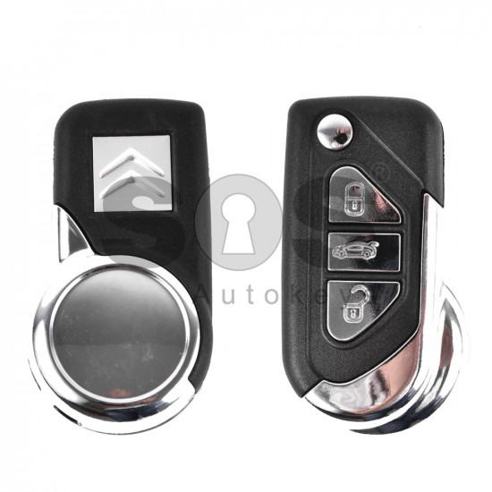 Key Shell (Flip) for Citroen DS3 Buttons:3 / (With Logo)