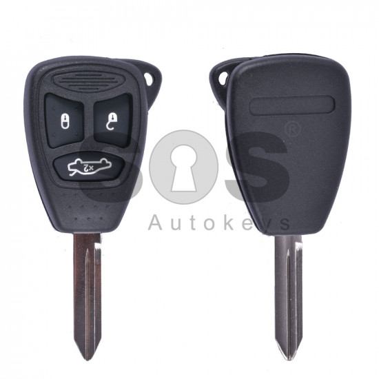 Key Shell (Regular) for Chrysler / Dodge / Jeep Buttons:3 / Blade signature: CY24 / (With Buttons)