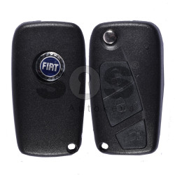 Key Shell (Flip) for Fiat Buttons:3 / Blade signature: SIP22 / (With Logo)