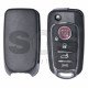 Key Shell (Flip) for Fiat Buttons:4 / Blade signature: SIP22 / (With Logo) / With Blade