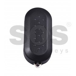 Key Shell (Flip) for Fiat Buttons:3 / Blade signature: SIP22 / (No Logo)