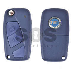Key Shell (Flip) for Fiat Buttons:3 / Blade signature: SIP22 / (With Logo)