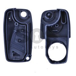 Key Shell (Flip) for Fiat Buttons:3 / Blade signature: SIP22 / (With Logo)