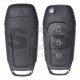 Key Shell (Flip) for Ford Buttons:3 / Blade signature: HU101 / (Without Logo)