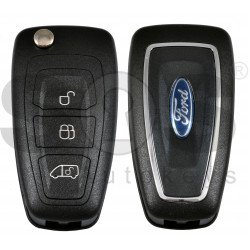 Key Shell (Flip) for Ford Buttons:3 / Blade signature: HU101 / (With Logo)