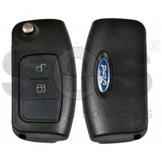Key Shell (Flip) for Ford Buttons:2 / Blade signature: HU101 / (With Logo)