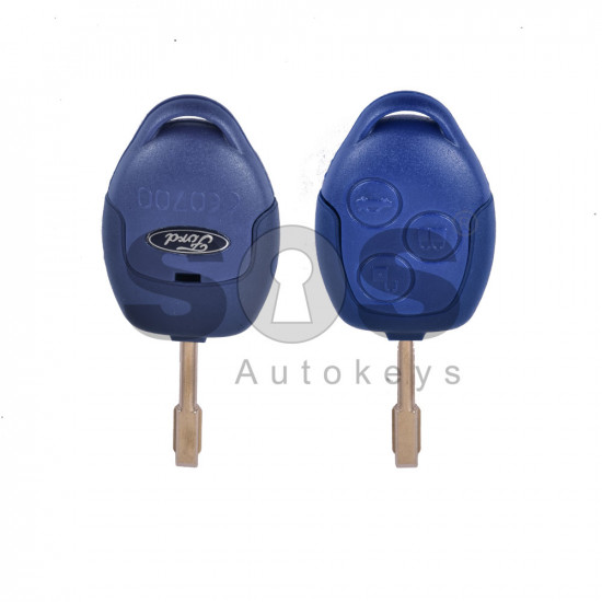 Key Shell (Regular) for Ford Buttons:3 / Blade signature: FO21 / (Blue Head) / (With Logo)