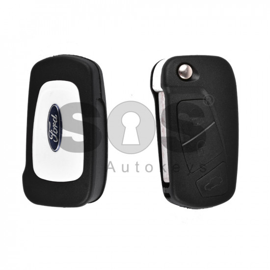 Key Shell (Flip) for Ford KA Buttons:3 / Blade signature: SIP22 / (With Logo)