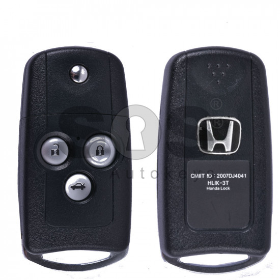 Key Shell (Flip) for Honda Buttons:3 / Blade signature: HON66 / (Old Vision) / (With Logo)