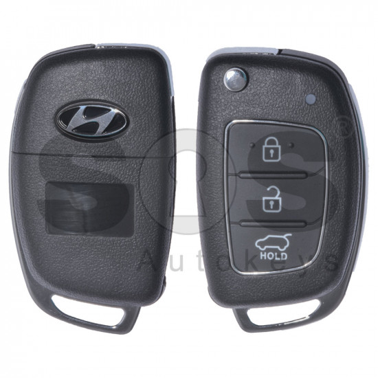 Key Shell (Flip) for Hyundai Buttons:3 / Blade signature: HY22 / (With Logo)
