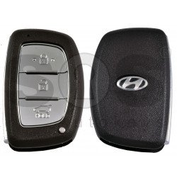 Key Shell (Smart) for Hyundai Buttons:3 / Blade signature: HY22 / (With Logo) / With Blade / (Brown) / With battery Place 