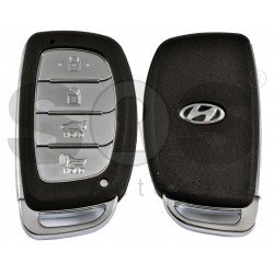 Key Shell (Smart) for Hyundai Buttons:4 / Blade signature: HY22 / (With Logo) / With Blade / (Brown) / With battery Place 