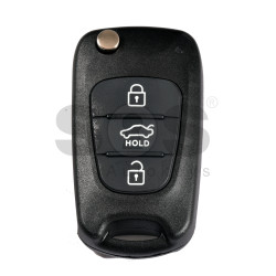 Key Shell (Flip) for Hyundai / Kia Buttons:3 / Blade signature: HY22 / (With Logo) Key Shell (Flip) for Hyundai / Kia Buttons:3 / Blade signature: HY22 / (With Logo)