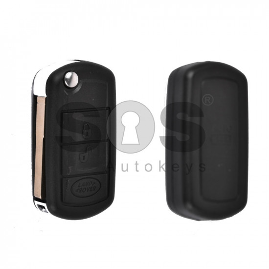 Key Shell (Flip) for LAND ROVER Buttons:3 / Blade signature: HU101 / (With Logo)