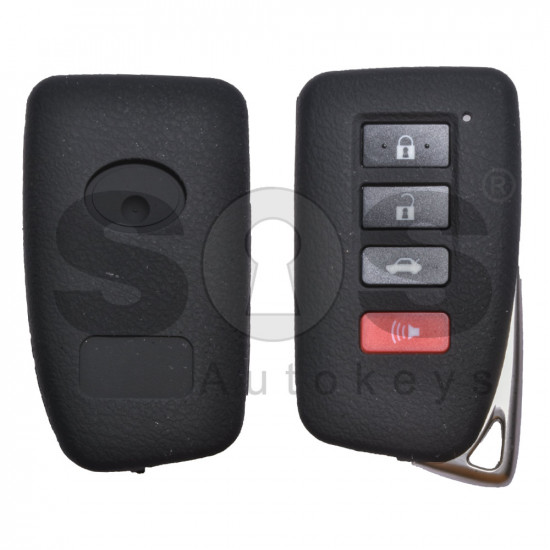 Key Shell (Smart) for Lexus 2016+ Buttons:3+1 / Blade signature: TOY-94 / (With Blade) / (Place for Logo)