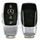 Key Shell (Smart) for Mercedes Buttons:3 / Blade signature: HU64 / With Blade /  Black