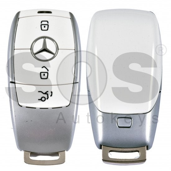 Key Shell (Smart) for Mercedes Buttons:3 / Blade signature: HU64 / With Blade /  White
