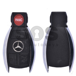 Key Shell (Smart) for Mercedes Buttons:3+1 / Blade signature: HU64 / (Chrome) / (With Logo)