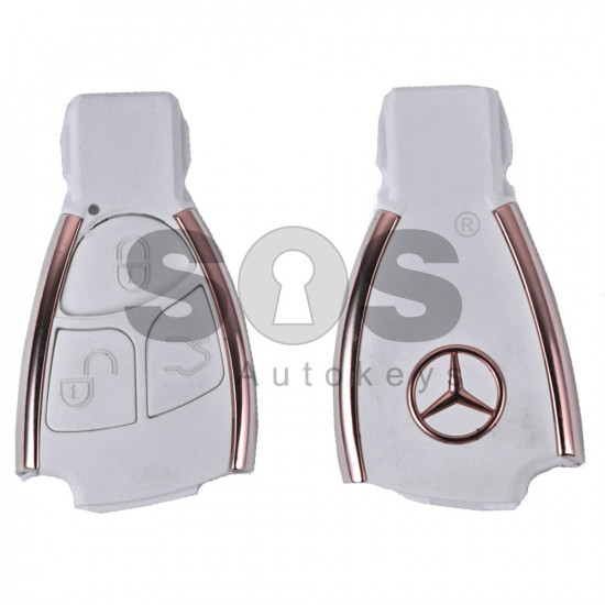 Key Shell (Smart) for Mercedes Buttons:3 / Blade signature: HU64 / (For Black Fish-Bronze) / (With Logo)