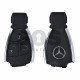 Key Shell (Smart) for Mercedes Buttons:3 / Blade signature: HU64 / (For Black Fish-Silver) / (With Logo)