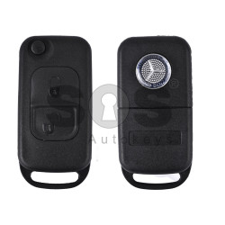 Key Shell (Flip) for Mercedes A-Class Buttons:2 / Blade signature: HU64 / (With Logo)