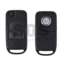 Key Shell (Flip) for Mercedes SL 129 Buttons:3 / Blade signature: HU39 / (With Logo)
