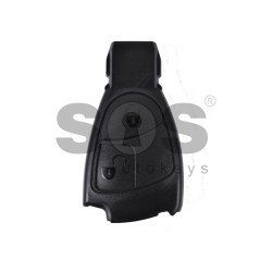 Key Shell (Smart) for Mercedes Buttons:2 / Blade signature: HU64 / (Black Fish-THE BEST QUALITY) / (With Logo)