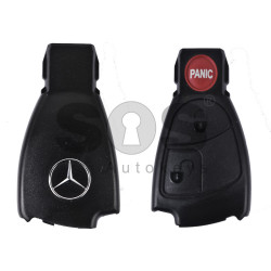 Key Shell (Smart) for Mercedes Buttons:2+1 Panic / Blade signature: HU64 / (Black Fish-THE BEST QUALITY ) / (With Logo)