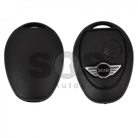 Key Shell (Head-Regular) for Mini Cooper One Buttons:2 / Blade signature: HU92 / (With Logo)
