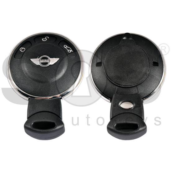 Key Shell (Smart) for Mini Cooper Keyless GO Buttons:3 / Blade signature: HU92 / Blade included 