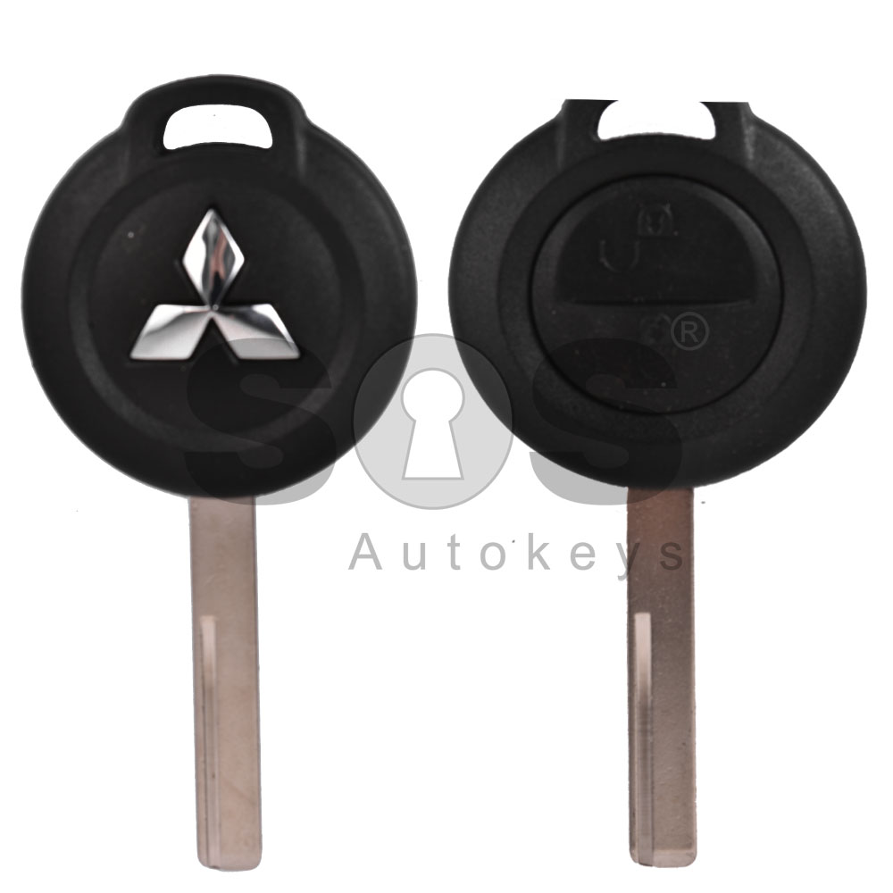 Key Shell (Regular) for Mitsubishi Colt Buttons:2 / Blade signature: HU43 /  (With Logo)