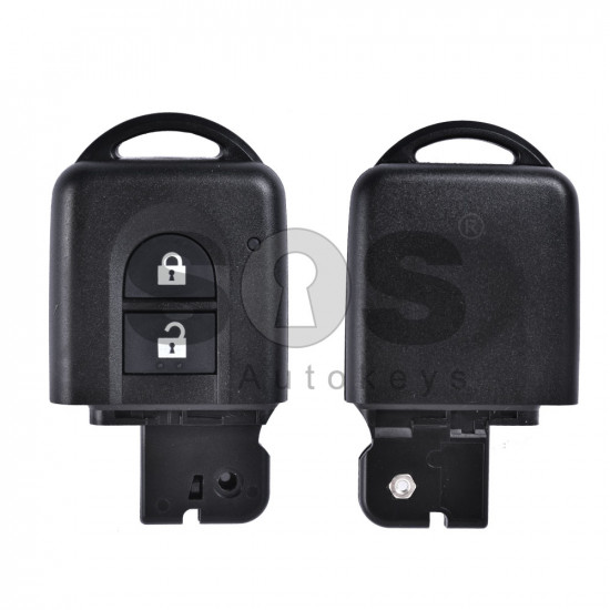 Key Shell (Smart) for Nissan Micra/Qashqai Buttons:2 / Blade signature: NSN14 / (Without blade/Without Front Part)