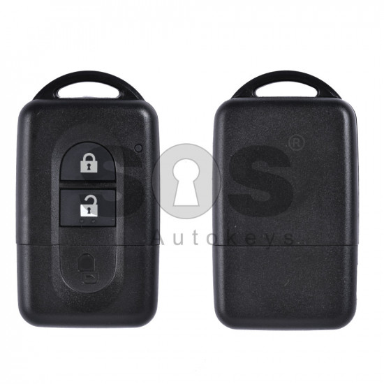 Key Shell (Smart) for Nissan Qashqai/Micra Buttons:2 / Blade signature: NSN14 / (With Blade)