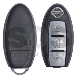 Key Shell (Smart) for Nissan Buttons:3 / Blade signature: NSN14/ Manufacturer: Mitsubishi ALPS / (With Logo) / Without Slot / With Blade