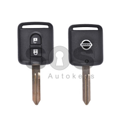 Key Shell (Regular) for Nissan Buttons:2 / Blade signature: NSN14 / (With Logo)