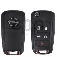 Key Shell (Flip) for Opel Buttons:4+1 / Blade signature: HU100 / (as OEM) / (With Logo) Key Shell (Flip) for Opel Buttons:4+1 / Blade signature: HU100 / (as OEM) / (With Logo)