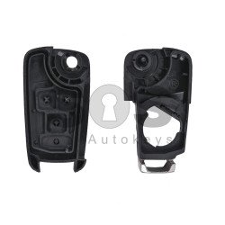 Key Shell (Flip) for Opel Astra/Insignia Buttons:2 / Blade signature: HU100 / (as OEM) / (With Logo)
