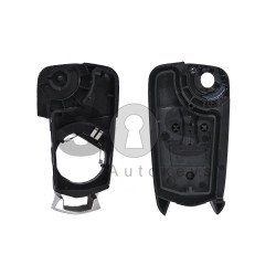 Key Shell (Flip) for Opel Astra/Vectra/Corsa Buttons:2 / Blade signature: HU100 / (as OEM) / (With Logo)